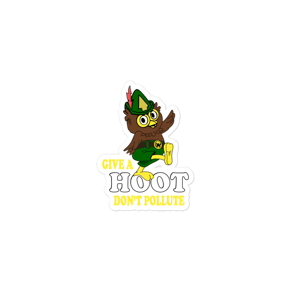 Woodsy Owl Give A Hoot Don't Pollute Sticker