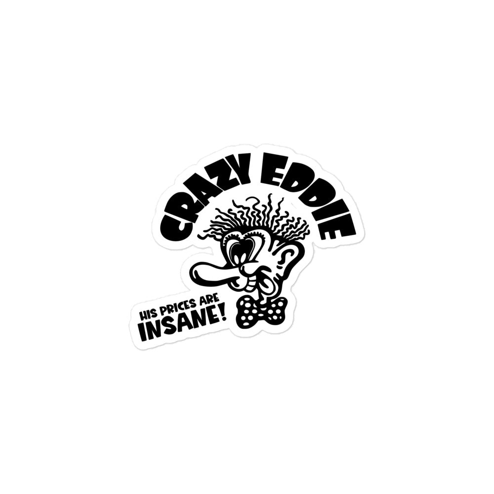 Crazy Eddie Sticker – Nostalgic Brand