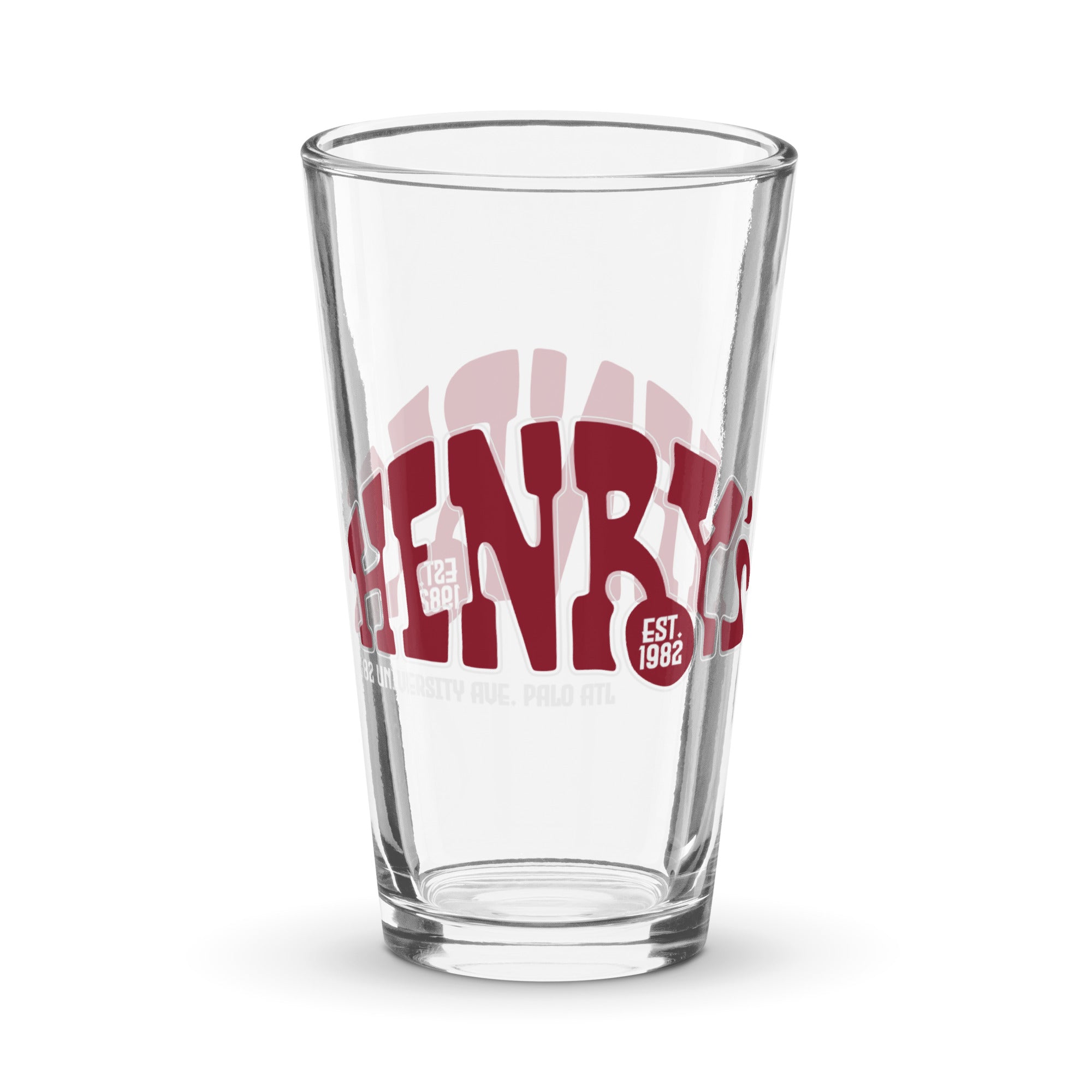 Kelsey's Hockey Night fashion in Canada beer pint glass. Etched-glass branding.