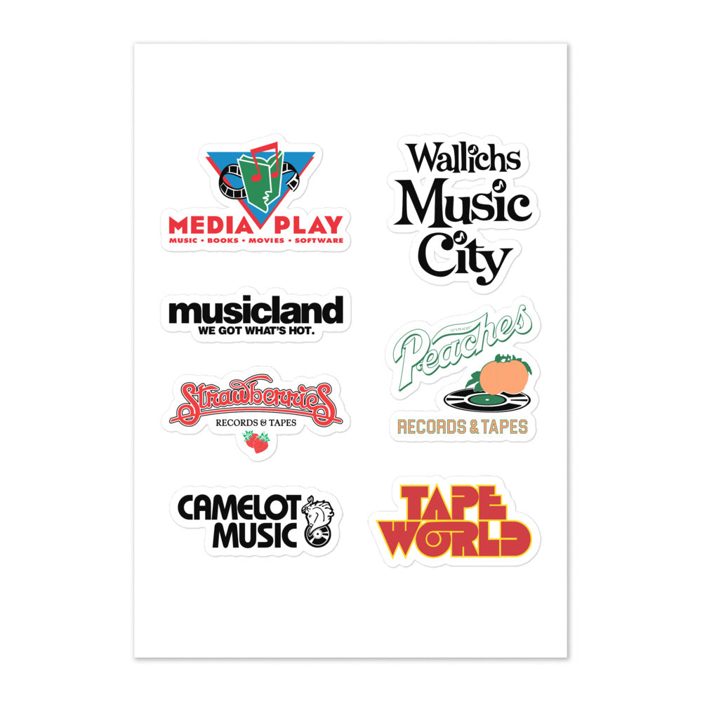 Record Stores Sticker Sheet – Nostalgic Brand